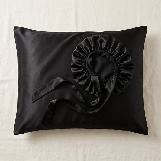 Coffret Nuit Satinuit : Bonnet + Taie d'oreiller